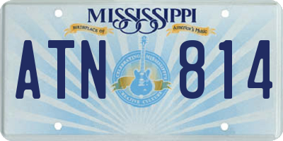 MS license plate ATN814