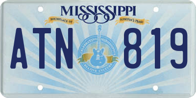 MS license plate ATN819