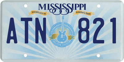 MS license plate ATN821