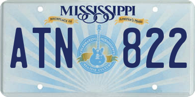 MS license plate ATN822