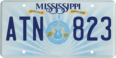 MS license plate ATN823