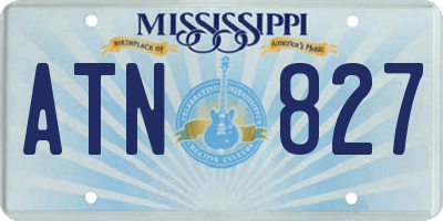 MS license plate ATN827