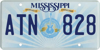 MS license plate ATN828