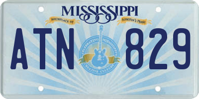 MS license plate ATN829