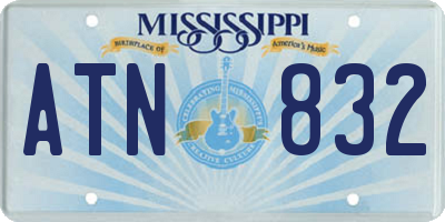 MS license plate ATN832