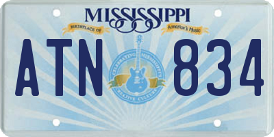 MS license plate ATN834