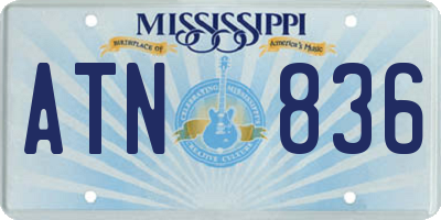 MS license plate ATN836
