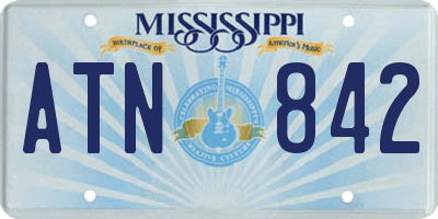 MS license plate ATN842