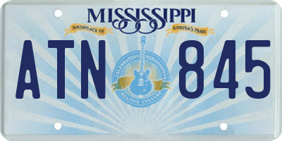 MS license plate ATN845