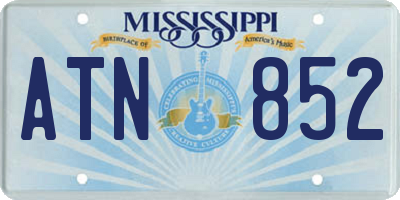 MS license plate ATN852