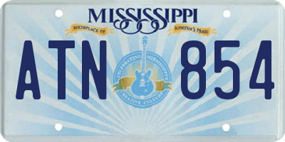 MS license plate ATN854