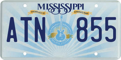 MS license plate ATN855
