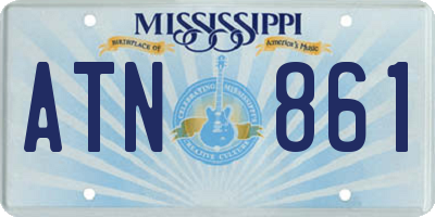 MS license plate ATN861