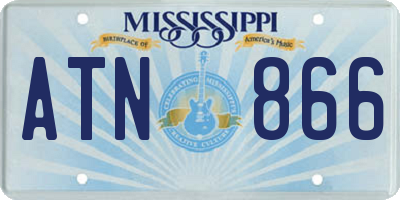 MS license plate ATN866
