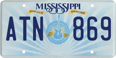 MS license plate ATN869