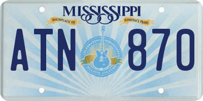 MS license plate ATN870