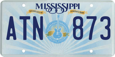 MS license plate ATN873