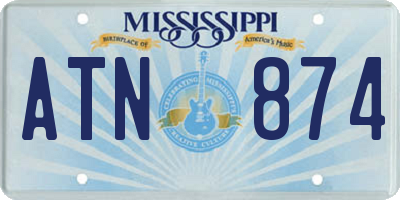 MS license plate ATN874