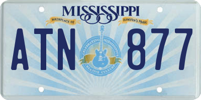 MS license plate ATN877