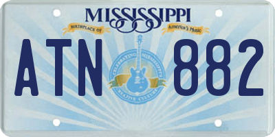 MS license plate ATN882