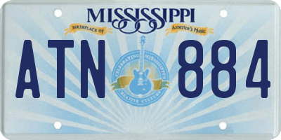 MS license plate ATN884