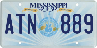 MS license plate ATN889