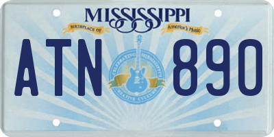 MS license plate ATN890