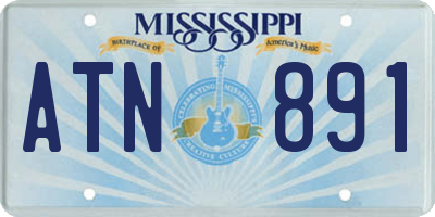 MS license plate ATN891