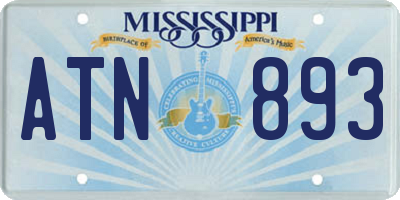 MS license plate ATN893