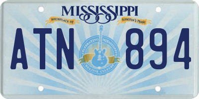 MS license plate ATN894