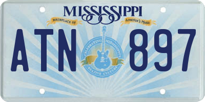 MS license plate ATN897