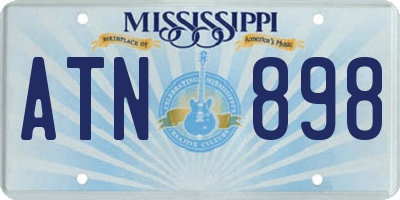 MS license plate ATN898