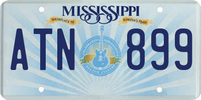 MS license plate ATN899