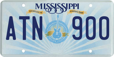 MS license plate ATN900