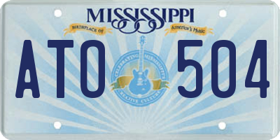 MS license plate ATO504