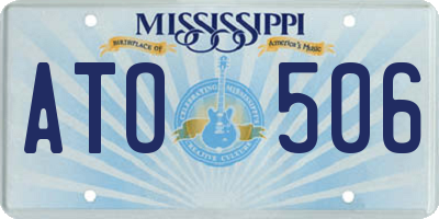 MS license plate ATO506