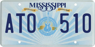 MS license plate ATO510