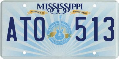 MS license plate ATO513