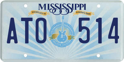 MS license plate ATO514