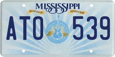 MS license plate ATO539