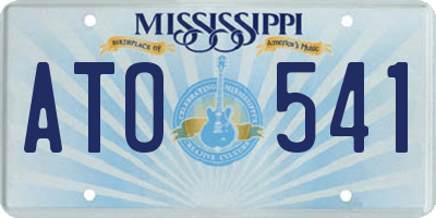 MS license plate ATO541