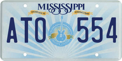 MS license plate ATO554