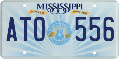 MS license plate ATO556
