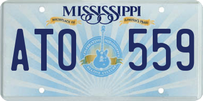 MS license plate ATO559
