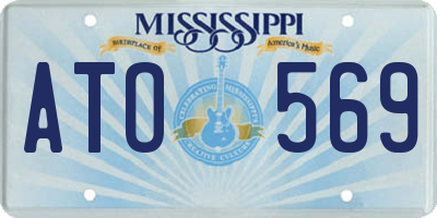 MS license plate ATO569