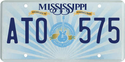 MS license plate ATO575