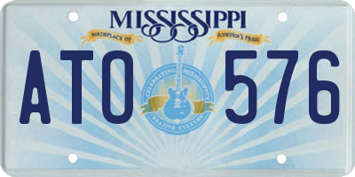 MS license plate ATO576