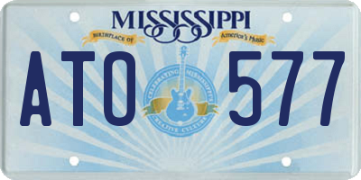 MS license plate ATO577