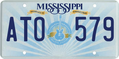 MS license plate ATO579