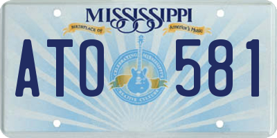 MS license plate ATO581